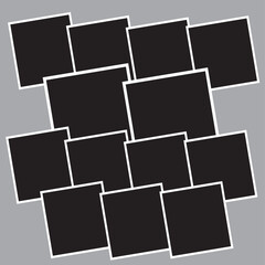 13 photo collage template. vector illustration, new collections