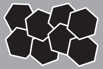 8 photo collage template. vector illustration, new collections