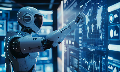 Fototapeta premium robot and technology