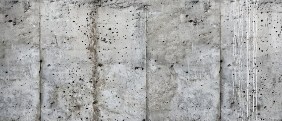 Obraz premium Panoramic close-up, high detail scan of concrete wall texture, Generative AI 
