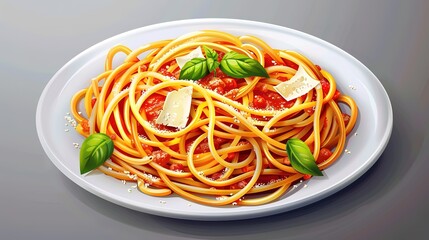 Magnificent Spaghetti bolognese with red wine on the table