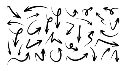 illustration of a set of doodle arrows, the design elements you need