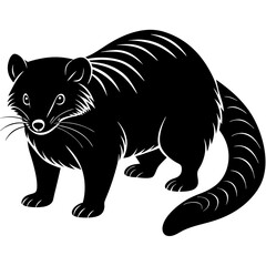 Binturong vector silhouette illustration and svg