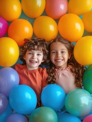 Obraz premium World Children's Day, child-friendly themes, ample copy space