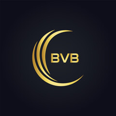 BVB logo. B V B design. White BVB letter. BVB, B V B letter logo design. B V B letter logo design in GOLD, GOLDEN LOGO, THREE, style. letter logo set in one artboard. B V B letter logo vector design.