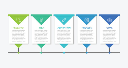 Presentation business infographic template with 5 options
