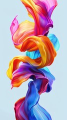 Color brush paint ribbon stroke swirl abstract splash background wave. Brush brushstroke color ribbon paint stroke flow shape wavy design paintbrush pen fluid rainbow element texture acrylic 3D line