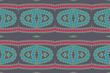 fabric ikat seamless pattern geometric ethnic traditional embroidery style.Design for background carpet wallpaper clothing