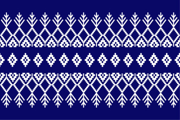 Geometric, seamless, traditional ethnic,thai pattern, fabric pattern for textiles, rugs, wallpaper, clothing, sarong, batik, wrapping, embroidery, print, background, cover, blue pattern,illustration