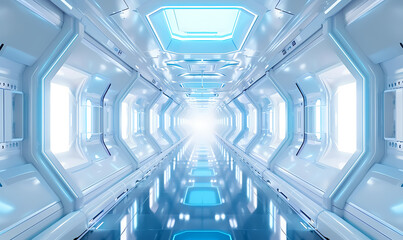 blue abstract tunnel