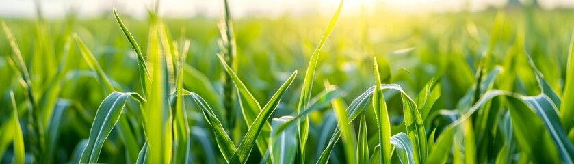 Obraz premium Highresolution image of a lush field with fundamental crops growing in healthy soil, Mainstay, Lush field