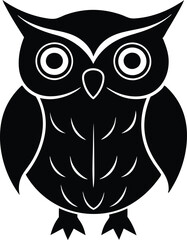 
Owl Silhouette, owl logo vector black

