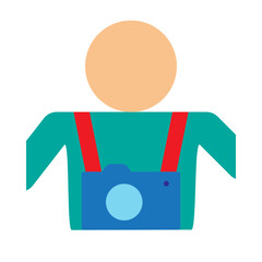 Travel Photography Vector Flat Icon Design
