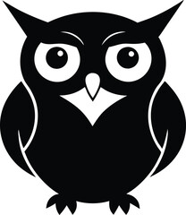 
Owl Silhouette, owl logo vector black

