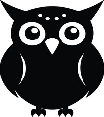 
Owl Silhouette, owl logo vector black

