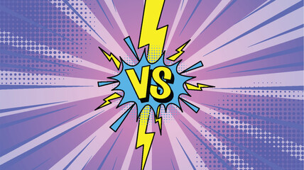 Dynamic comic-style versus battle graphic © GraphicsRF