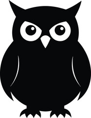 
Owl Silhouette, owl logo vector black

