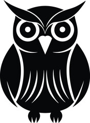 
Owl Silhouette, owl logo vector black

