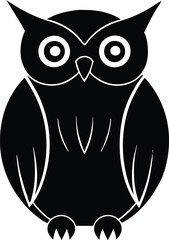 
Owl Silhouette, owl logo vector black

