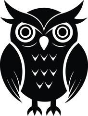 
Owl Silhouette, owl logo vector black

