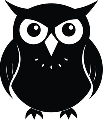 
Owl Silhouette, owl logo vector black

