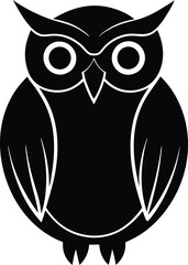 
Owl Silhouette, owl logo vector black

