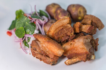 The traditional Peruvian dish 