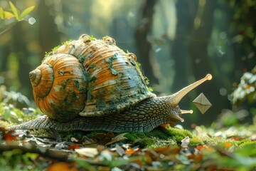 Offers a whimsical and playful take on mail delivery, featuring a snail as the unlikely courier.