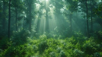 Obraz premium morning in the woods