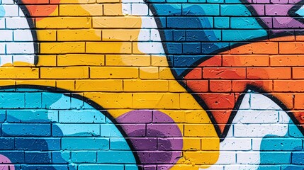 graffiti on the brick wall