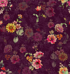 Digital Textile Pattern, Allover Pattern,
Floral Pattern, Shirt Design, Kids Dress,