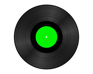 Black vinyl record music album.