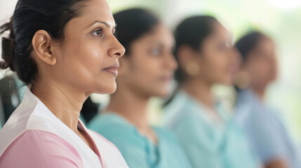 Health education programs on breast self-examination techniques, empowering Indian women with knowledge for early cancer detection. Breast cancer awareness month.
