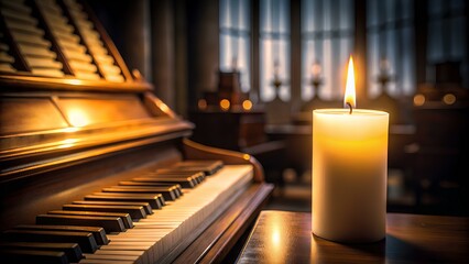 Light of Hope: Single Candle Illuminates Organ Donation Week. Organ, Donation, Week, Awareness, Life, Saving, Transplant, Health, Support, Donor