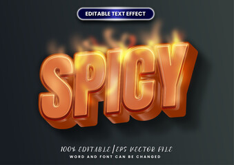 Fire smoke style effect. 3d Spicy text effect editable.