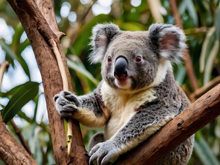 Obraz premium koala bear sleeping on tree