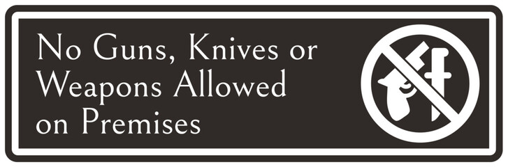 No weapons in school no guns, knives or weapon allowed on premises