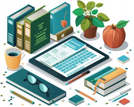 Online learning platform with student taking notes, digital education, selfpaced learning