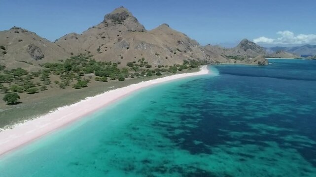 Pink beach is located near Padar Island, Labuan Bajo, Flores, NTT. It is nice place to visit.