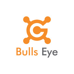 C Letter Bulls Eye Target Board Circle Line Logo Template