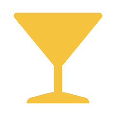yellow glass of cocktail icon