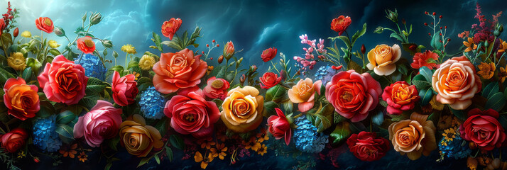 パネルの壁アート、壁の装飾、花のデザインの大理石の背景