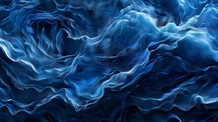 Abstract Blue Wave Background.