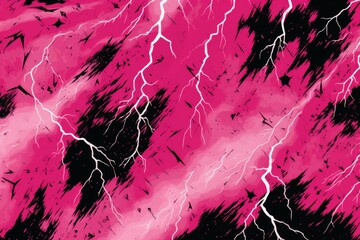 Stream of pink lightning strikes, comic book pattern.	