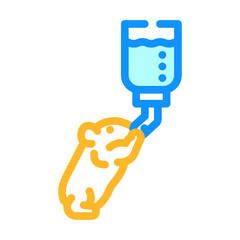 Fototapeta premium hamster drink water color icon vector. hamster drink water sign. isolated symbol illustration
