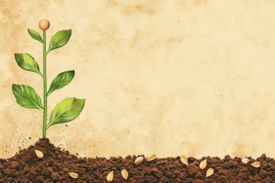 Sower Parable. Seeds in good soil. Bible story.