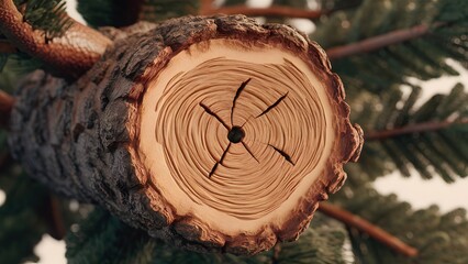 Tree Trunk Cross Section.