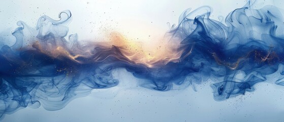 Fototapeta premium Abstract paint splashes in the form of thick smoke
