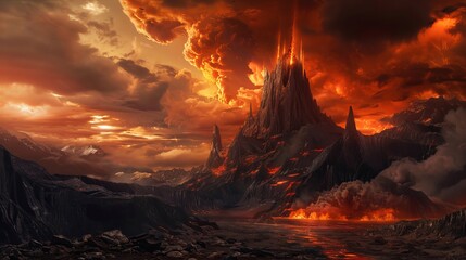 "Mordor" is a fictional location from J.R.R. Tolkien's Middle-earth, known for its dark and ominous landscapes.