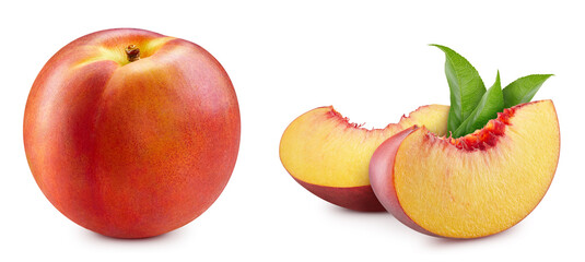 Peach isolated on white background
